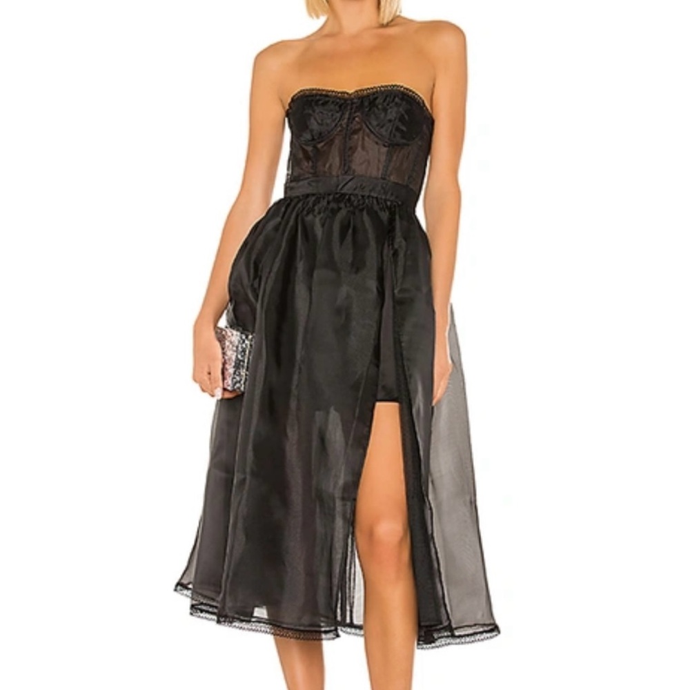 NBD Black Corset A-Line Imagine Dress Size XXS